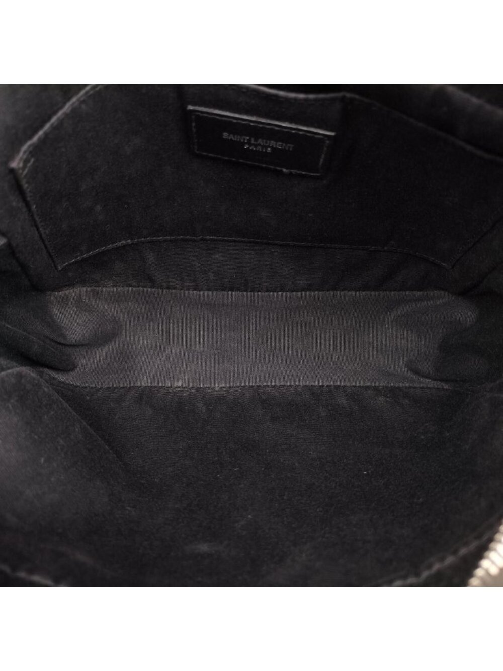 Saint Laurent Fringe Gray Leather Shoulder - Picture 9 of 15